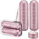 [2 Pack] Zannaki Metal Travel Pill Organizer, Přenosný vodotěsný týdenní Pill Box, Velký hliníkový Alloy Pill Pouzdro Kontejner, BPA zdarma 7 den denní medicína Organizátor Holder pro vitamín, dodatek