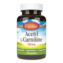 Carlson - Acetyl L- karnitin, 500 mg, kognitivní zdraví, funkce mozku a výroba energie, 120 tobolek