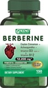 Berberine 12200mg s Ceylon Skořice Ashwagandha Vitamin D13 + vitamín B12 Imunitní podpora srdce - 75 dní Supply -150 Počet (balení po 1)