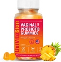 UniVitaSion Vaginální Probiotika Gummie pro ženy, 50 miliard CFU - PH bilance, Vaginální zápach, Vaginální Flora, kvasinková infekce Léčba žen, Vitamin C pro imunitní zdraví, Havajský ananas Flavor