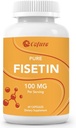 Fisetin doplňky, 100mg přírodní bioaktivní Flavonoid, Genuine 98% Čistá, Podpora stárnutí, Non- GMO, Gluten- Free, 60 Kapsle, 60 Služeb