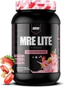 REDCON1 MRE Lite celopotravinový protein Powder, Jahodový koláč - Nízký karb & syrovátka Free Meal Replacement with Animal Protein Mixends - Snadno se digest dodatek vyrobený s MCT oleje (30 Služeb)