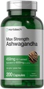 Horbäach Ashwagandha dodatek 124; Max síla 124; 200 kapsle 124; pro ženy a muže 124; Non- GMO, gluten zdarma