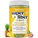 Bellway Super Fiber Powder + Ovoce, Sugar Free Organic Psyllium Husk Powder Fiber Dodatek pro Regularitu, Bloating Relief & Digestive Health, Plant- based, Ananas Passion Fruit (50 Serving)