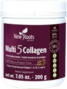 NEW ROOTS HERBAL Multi 5 Coco Collagen Powder Supplement (Typy I, II, III, V a X) Hydrolyzovaný kolagen - mlékárenský & gluten zdarma - 12g na servírování - Čokoláda Flavor, 7.05 oz