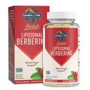 Lipozomální berberín a pikolinát chromu pro již zdravý krevní cukr, glukózový metabolismus a cholesterol - Probiotika pro snadné stravování - Non GMO, gluten zdarma, košer, 30 Služení