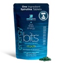 EtherGYBITS - Organic Spirulina Tablets - Plant- Based Algae Superfood - for Focus, Fitness, Energy - Plant Protein - Gluten Free - Collagen, Vitamin B12, Omega 3 - Keto & Vegan - 1000 Algae Tablets