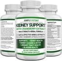 Ledviny Supplement Support, Ledviny Cleanse Detox & Opravy Formule pro ledviny Zdraví & Obnova, 705mg pilulky s 21 Byliny - Cranberry Astragalus & Juniper pro močový měchýř a močový trakt Zdraví, 60 Kapsle