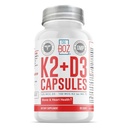 Dr. Boz - K2 + D3 Kapsle, 66 Servings - Vitamin D3 K2 dodatek s BioPerine - Bone & Heart Health - Enhanced Absorption - Quality Tested - Made in USA - 5000iu (D3) - 400iu (K2) - Self Care