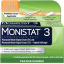 Monistat 3-denní kvasinková infekce Léčba žen, 3 Miconazole Pre- Filled Cream Applicators & Externí Monistat Anti- Itch Cream Bundle