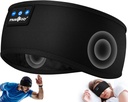 Musikozy Spánková sluchátka Bluetooth 5.4 Čelenka, Sportovní Bezdrátové sluchátka Pocení Odpor Sluchátka Spící sluchátka s Ultra- Thin HD Stereo reproduktor pro cvičení běh Cool Gadgets Unikátní dárky
