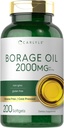 Carlyle Borage Oil Supplement CLAS124; 2000mg CLAS124; 200 Softgel Kapsle CLAS124; 320mg GLA CLAS124; Cold Pressed & Hexane Free CLAS124; Non- GMO & Gluten zdarma