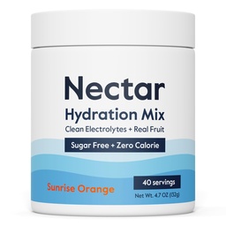 Nektar Sugar Free Electrolytes Powder - Organic Fruit No Sugar or Calories - Hydration Powder for Dehydratation Relief and Rapid Rehydratation - Keto and Paleo (Orange 40 Serving Tub)