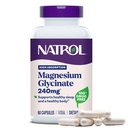 Natrol Magnesium Glycinát doplňky 240 mg - vysoká absorpce - Klidný magnesium- Glycinát pro spánek - 60 Kapsle, 30 denní zásoba