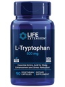 Life Extension L- Tryptofan, 500 mg, Povzbuzuje zdravé hladiny serotoninu a podporuje zdravý spánek, nálada, Stress Response & Satiety, gluten- Free, Non- GMO, Vegetariánské, 90 Kapsle