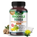 Rhodiola Rosea dodatek obohacený o Ashwagandha, hořčík, L-Theanine, St. John 's Wort, Lemon Balm - Podpora Mood, Sleeps Quality, a Mental Focus 124; 150 Kapsle