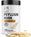 Je to jen! - Psylium Husk, Dietní Fiber dodatek, Veggie Kapsle, 1500mg per Serving, 150ct láhev (150 Počet)