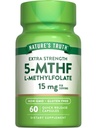 Nature 's Truth L Methylfolate 15mg CLAS124; 60 Kapsle CLAS124; Non- GMO & gluten zdarma doplněk CLAS124; Extra síla