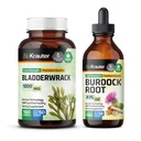 BIO KRAUTER Bladderwrack 100 Kapsle & Burdock kořenová tinktura 4 Fl. Oz.