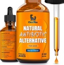Psí antibiotika pro infekce, alergie, kašel - Přírodní antibiotika pro psy s brusinkami poskytují močení a stravovací péče - Přírodní složky + Slanina Flavor - 2 Oz