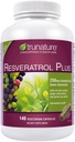 Trunature Resveratrol Plus Standardizované Trans- Resveratrol 250 Miligram, 140 Vegetariánských kapslí