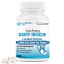 Puregen Labs Dairy Relief Rychle působící laktáza enzym 9000 FCC, Intolerance laktózy pilulky 360 Tablety