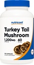 Nutricost Turkey Tail Houba Kapsle 1200mg, 60 Servings (120 Kapsle) - Gluten Free, Non- GMO, a Vegetarian Friendly