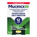 Suppressant a Expectorant, Mucinex DM Maximální síla 12 hodin Tablety, 14ct, 1200 mg Guaifeesin, Relieves Chest Congestion, Quiets Wet and Dry Cough, 1 Doktor Doporučený OTC Expectorant