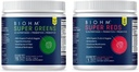 BIOHM Super červené a zelené Bundle, Superfood Powder s probiotika a trávicí enzymy, Baleno s antioxidanty a polyfenoly, Alergen Free, Non- GMO, Vegan - 30 Servings Each