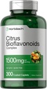 Horbäach Citrus Bioflavonoids dodatek 124; 1500mg colum124; 300 Caplet colum124; Vegetarian, Non- GMO, a gluten Free Formule colum124; Velikost hodnoty