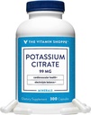 Vitamin Shoppe kalium Citrát 99MG - podporuje kardiovaskulární zdraví, podporuje buněčné funkce a pomáhá udržet rovnováhu elektrolytů pro celkové Wellness (300 kapslí)