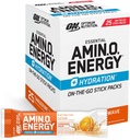 Optimum Nutrition Amino Energy Hydration Packets, On-The- Energy Powder Stick Packs, Tangerine Wave, 25 Počet