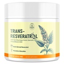 Trans- Resveratrol Powder Supplement with Red Wine Extract, Quercetin, Pterostilben & NAD, 4.23 OZ, 30- Day Supply