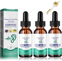 REYROB 3 Pack Cortexi Tinnitus Léčba, [1x30ML] Cortexi Support Drops, Cortexi Advanced Formule Drops for Ear Health