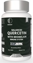 500 mg Quercetin s Bromelain Kapsle: Respirační podpora Non- GMO CLAS124; Gluten Free CLAS124; Podporuje celkové zdraví a pohodu (60 Kapsle)