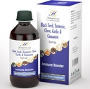 Elderberry Volný imunitní podpora Syrup pro děti a dospělé - Perfektní směs organického černého semene, kurkuma, hřebíček, skořice & Česnek - Toddler imunitní booster bez organického Elderberry Syrup
