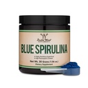 Blue Spirulina Powder - Maximum 35% Phycocyanin Obsah, Superfood Powder from Blue- Green Algae, Mixes into Smoothies and Protein Drinks, Plant Food Coloring (One Month Supply) by Double Wood