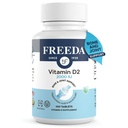 FREEDA Vitamin D2 2000 IU - Vegan Vitamin D pro kostní sílu a imunitní podporu - Vegan Ergokalciferol D2 dodatek - 100 malých tablet