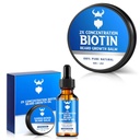 Vousatý růstový olej s 2X koncentrací Biotin pro muže a Biotin Beard Balzám pro muže a conditioning Vosk, Hydrates & Thickens Facial Hair Growth