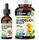 BIO KRAUTER Hawthorn Tinktura 2 Fl. Oz. & Pampeliška 100 Kapsle