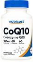 Nutricost CoQ10 100mg, 60 Vegetariánských kapslí, 60 Služeb - Koenzym Q10