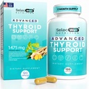 Pokročilá podpora štítné žlázy, 2 měsíční dodávka - Podporuje energii, Focus & Hormon Balance - s jódem, selenem, Ashwagandha & L-Tyrosin (Vegetarian, Non- GMO)