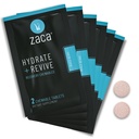 Zaca Recovery Žvýkací doplněk 124; Hydrate + Revive Dublin 124; Party, Cestování, Cvičení & Nadmořská výška 124; Cukr zdarma & gluten zdarma 124; Smíšené Berry, 6 Packets = 12 Tablety