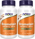 Nyní doplňky, Bromelain (přírodní proteolytický enzym) 2 400 GDU / g - 500 mg, přírodní proteolytický enzym *, 60 Veg kapsle (Balení po 2)