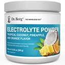 Dr. Berg Nulový cukr Hydratace Keto Electrolyte Powder - Vylepšený w / 1000 mg kalium & Real Pink Himalayan Salt (NENÍ stolní sůl) - Tropický kokos, Ananas & Orange Drink Supplement 50 Serings