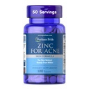 Puritan je pride zinek pro akné kůže Formule s vitaminy C, B-6, A, a E pro muže a ženy, Dietní dodatek pro čistou zdravou pleť, imunitní systém, buněčné dělení a podpora růstu, 100 Tablety