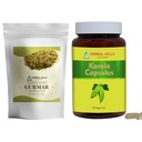 HERBAL HILLS Gurmar Tea Powder a Karela Karela Kapsle Balení po 2 Combo