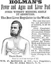 Játra Pad Reklama Neamerické patentové medicíny Reklama 1876 pro Holmans Horečka a Ague Játra Pad Poster Tisk podle (18 x 24)