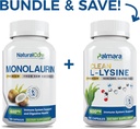 Natural Cure Labs Bundle: Premium Monolaurin 600mg + Clean L- Lysin 600mg