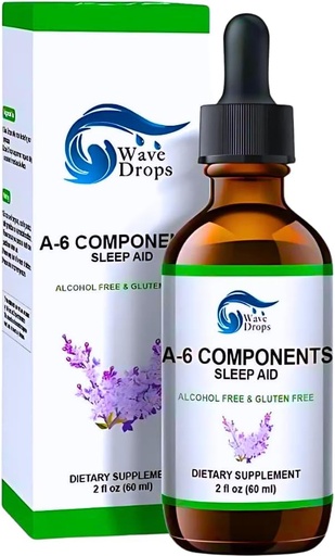 "Sleep Aid Drops Special Formule s Valerian Root, Melatonin, Heřmánek, Levandule, Rhoddiola Rose, a Vitamin B6 Sleep Support
